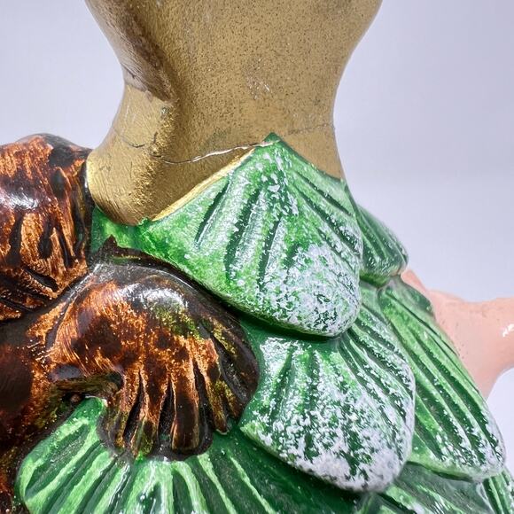 Vintage 70s Walt Disney Winnie the Pooh Ceramic Christmas Tree Music Box Taiwan - Picture 11 of 12